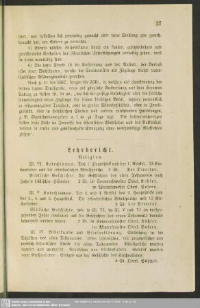 Lehrbericht