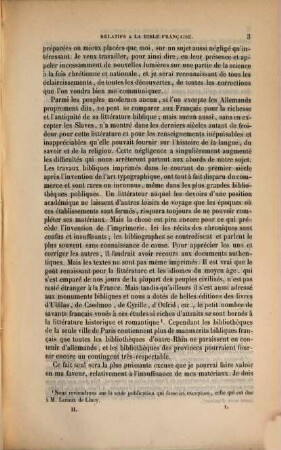 Fragments littéraires et critiques relatifs à l'histoire de la bible française. 1, Janvier 1851