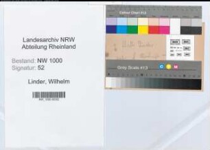 Entnazifizierung Wilhelm Linder, geb. 23.01.1895 ()
