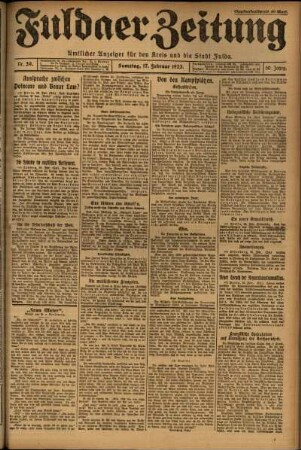 Ausgabe vom Samstag, den 17. Februar 1923.