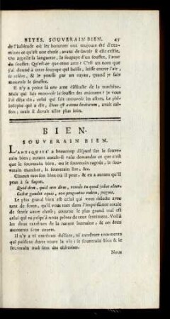 Bien. Souverain Bien
