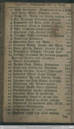 Augustus, Augustmonat hat 31 Tage