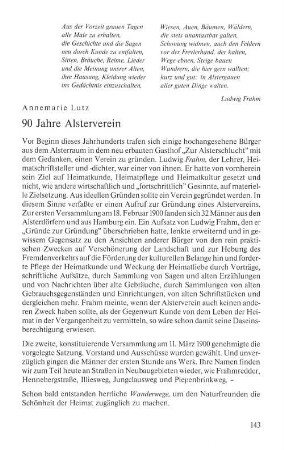 90 Jahre Alsterverein