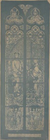 Schmidt, Heinrich von; Oppenheim; Katharinenkirche, Restaurierung - Kirchenfenster, Jesus Verurteilung (Ansicht)