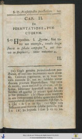 Cap. II. De Permutatione a Punctorum.