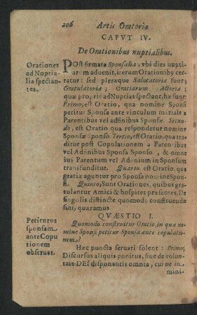 Caput IV. De Orationibus nuptialibus.