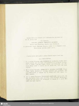 Praeterea doctores philosophiae et artium liberalium magistri creati sunt: Anno MDCCCXCVIII.