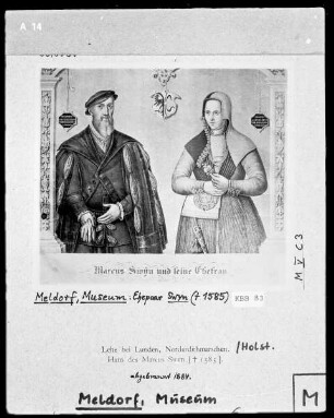 Doppelbildnis des Landvogts Marcus Swin und seiner Ehefrau (geborene Helmke)