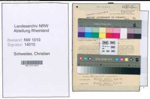 Entnazifizierung Christian Schwedes , geb. 09.06.1908 (Verw.Angestellter)