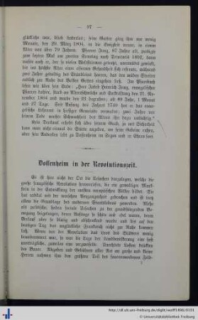 Dossenheim in der Revolutionszeit.