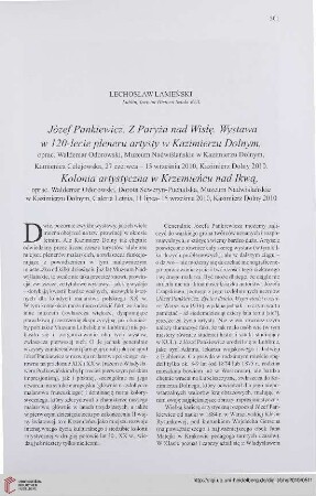 72: [Rezension von: Josef Pankiewicz, Josef Pankiewicz z Paryża nad Wisłę]