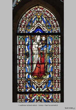 Fenster B-III, B-II und B-I der Katharinenkapelle : Fenster B-II : Madonna mit Kind