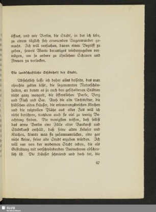 Die landschaftliche Schönheit der Stadt