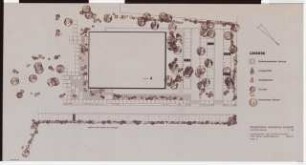 Pädagogische Hochschule, Duisburg Grünflächen: Gartenplan Gehölze am Bauteil A 1:200