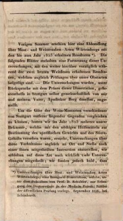 Untersuchungen über Obst- und Weintrauben-Arten Würtembergs und die richtige Leitung der Gährung ihres Mostes : Eine Inaugural-Dissertation