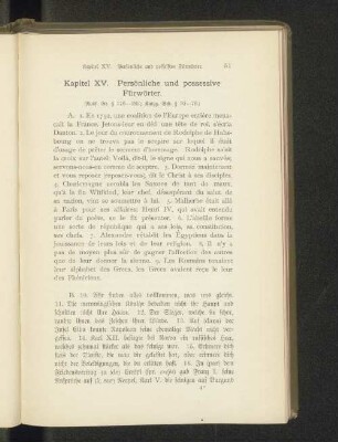 Kapitel XV. Persönliche und possessive Fürwörter.