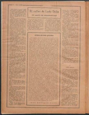 El collar de Lady Delia : Un asunto de responsabilidad