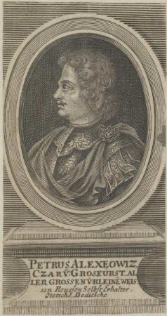 Bildnis von Petrus Alexeowiz, Zar von Russland