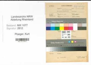 Entnazifizierung Kurt Ploeger , geb. 00.00.0000 (Polizist)
