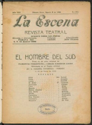 El hombre del sud : pieza en un acto