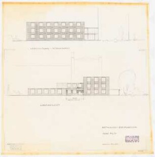 Evangelisches Diakonissenkrankenhaus Bethanien, Berlin-Kreuzberg Umbau. Hauptgebäude: Fassade Süd/West Verwaltung 1:200