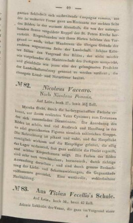 No. 82. Nicolaus Vaccaro. Nach Nicolaus Poussin.