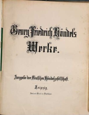 Georg Friedrich Händel's Werke, 41. Esther : Oratorium ; zweite Bearbeitung 1732