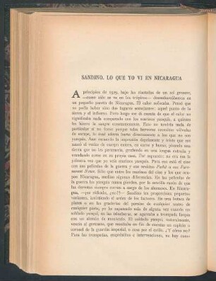Sandino. Lo que yo vi en Nicaragua