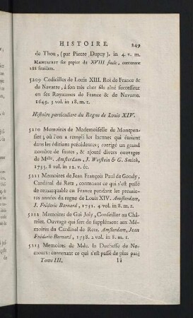249-280, Histoire particuliere du Regne de Louis XIV. - Gouvernement de Bourgogne & Franche Comté