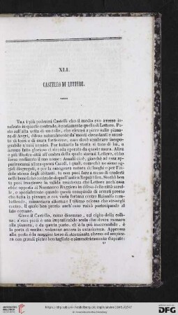 XLI.Castello di Lettere