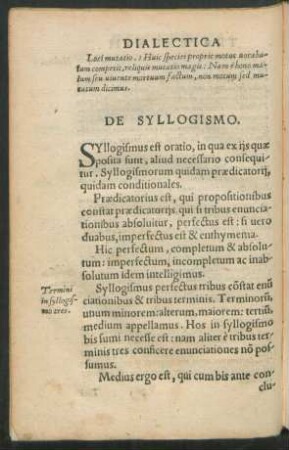 De Syllogismo.