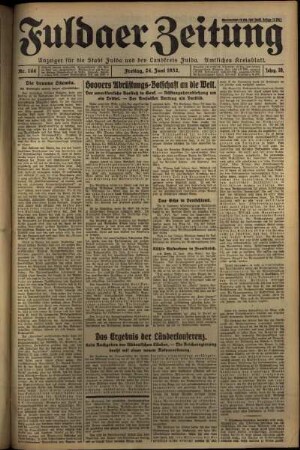 Ausgabe vom Freitag, den 24. Juni 1932.