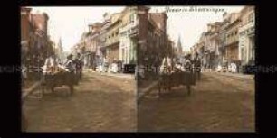 Belebte Straße in Scheveningen, Den Haag