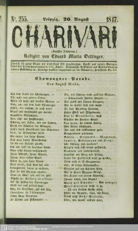 6.1847=255: Charivari