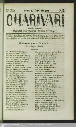 6.1847=255: Charivari