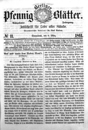 No. 11, Sonnabend, den 9. März
