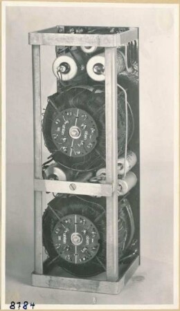 Einlagerungstelegrafie-Gerät Bandpass Rückseite; Foto 1953