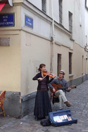 Straßenmusiker auf dem Montmartre