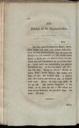 XXX. Eichthal an die Unzertrennlichen. - XXXVII. Montmartin an Dagobert.