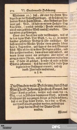 VI. Gnadenvolle Bekehrung eines Todschlägers.