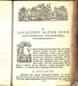 De Lavatione Matris Devm Apvd Romanos Anniversaria.
