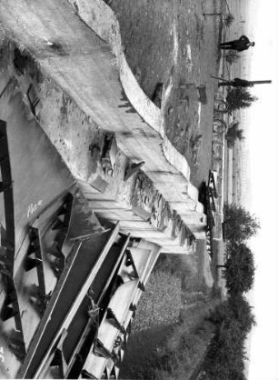 Ditzingen Brücke Autobahn A 81 Einsturz Widerlager Nord