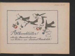 Albumblätter! : allerlei Stammbuchverse