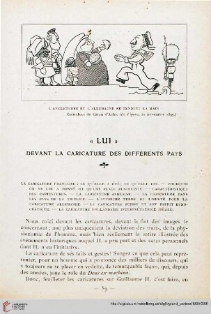 „Lui“ devant la caricature des différents pays