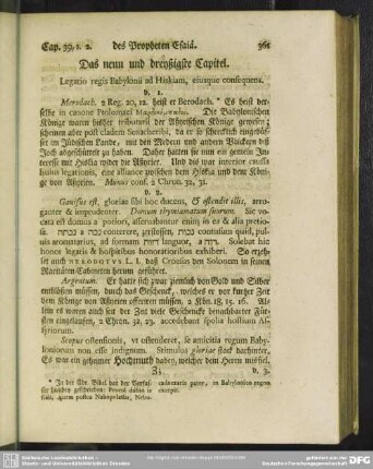 Das neun und dreyßigste Capitel. Legatio regis Babylonii ad Hiskiam, eiusque consequens