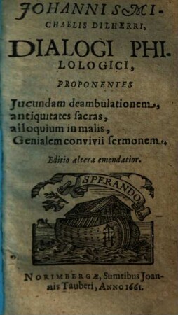 Joh. Mich. Dilheri Dialogi philologici
