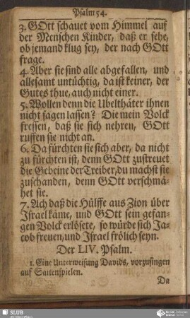 Der LIV. Psalm