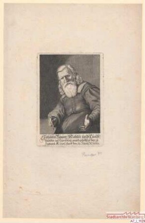 Johann (= Hans II.) Hauer, Maler und Kunsthändler in Nürnberg; geb. 28. September 1586; gest. 12. Juni 1660