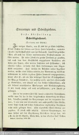 Stereotypie und Schriftgießerei