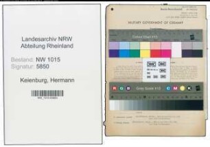 Entnazifizierung Hermann Keienburg , geb. 15.07.1904 (Kaufmann)